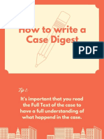 How To Write A Case Digest