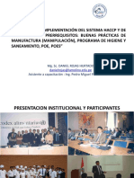 1.-Presentacion, Buenas Practicas de Manufactura y Programas Pre-requisitos