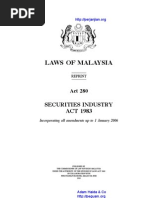 Act 280 Securities Industry Act 1983