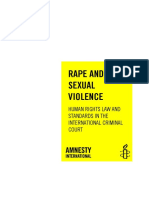 Rape and Sexual Violence: Human Rights Law and Standards in The International Criminal Court