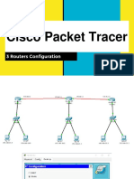 Cisco Packet Tracer: 3 Routers Configuration