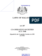 Act 287 Co Operative Societies Act 1948