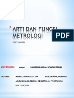 Pertemuan 1 Arti Dan Fungsi Metrologi