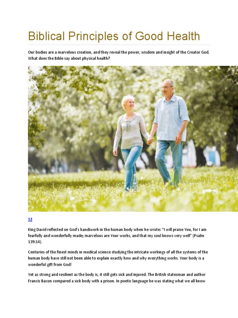 Biblical Insights on Health Care | PDF | God In Christianity | Paul The ...