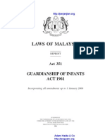 Act 351 Guardianship of Infants Act 1961