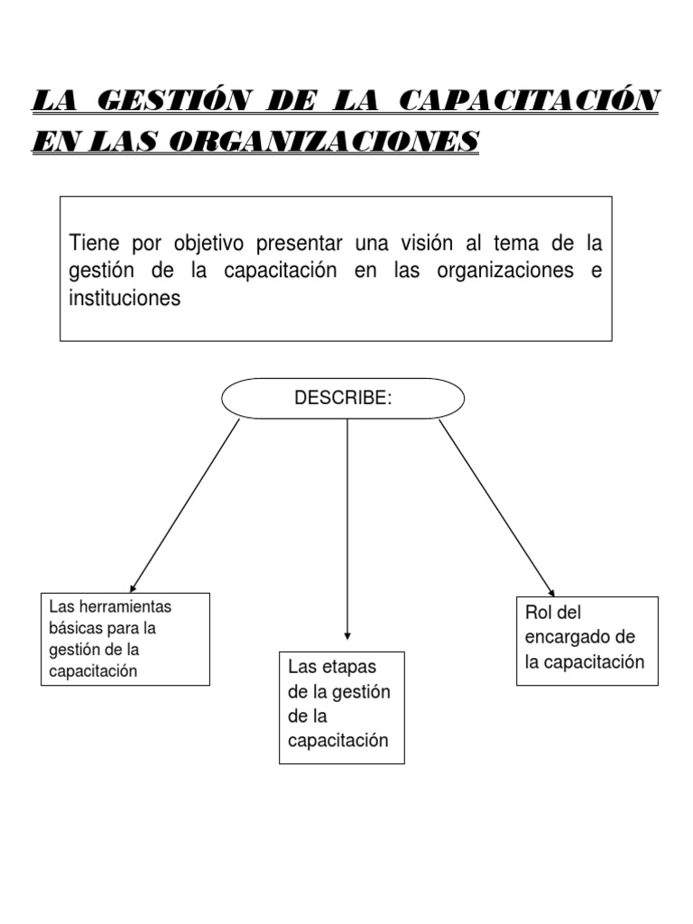 La Gestión de La Capacitación en Las Organizaciones | PDF ...