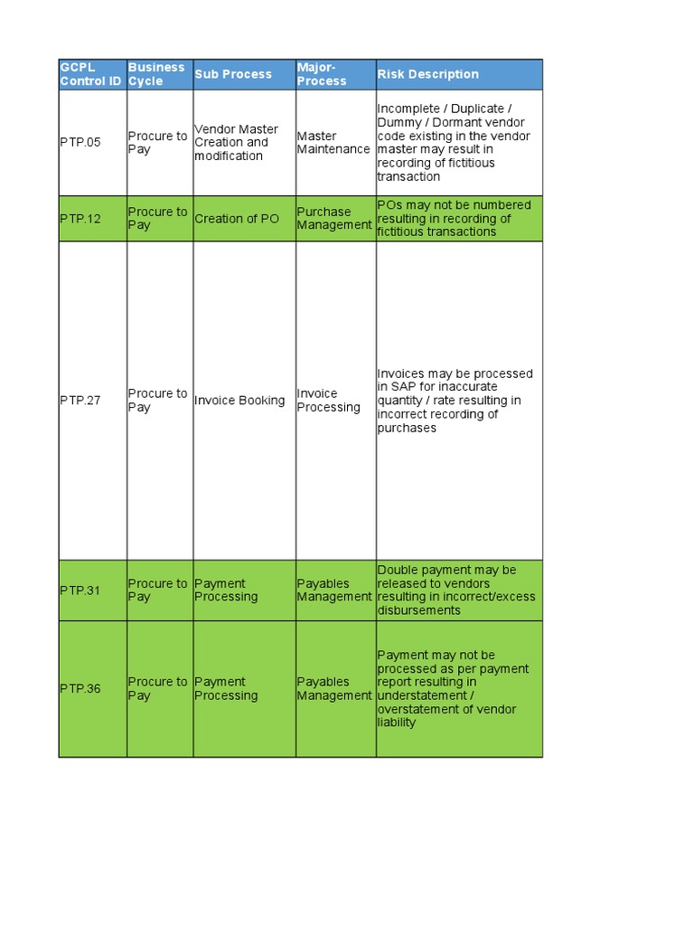 RTP Process Controls | Descargar gratis PDF | Accounts Payable | Invoice