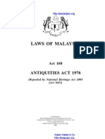 Act 168 Antiquities Act 1976
