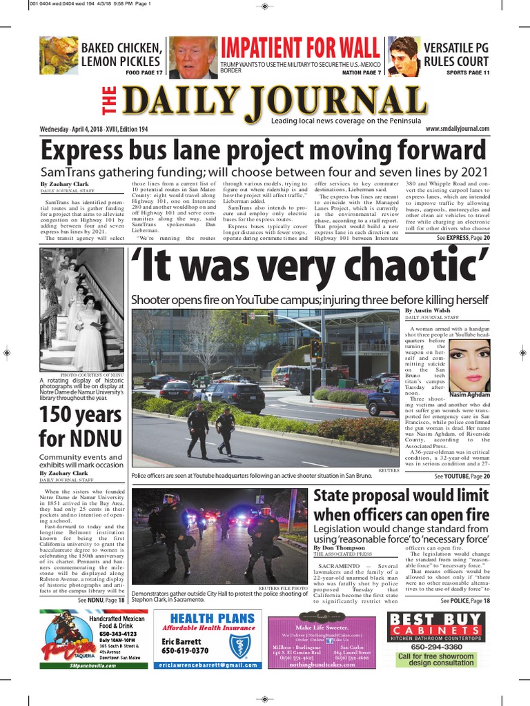 04-04-18 Edition | PDF | Highway | Oroville Dam