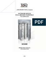 Outdoor Single Full-Height Turnstile Operation Manual