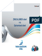 Zincalume Steel 55% AL ZN Vs Galvanised Steel