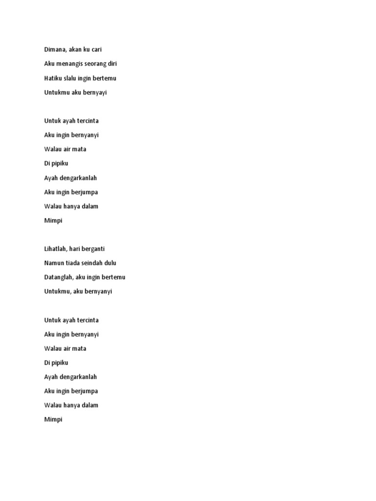 Lirik Lagu Ayah | PDF