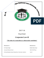 Corporate Law-II: Final Draft