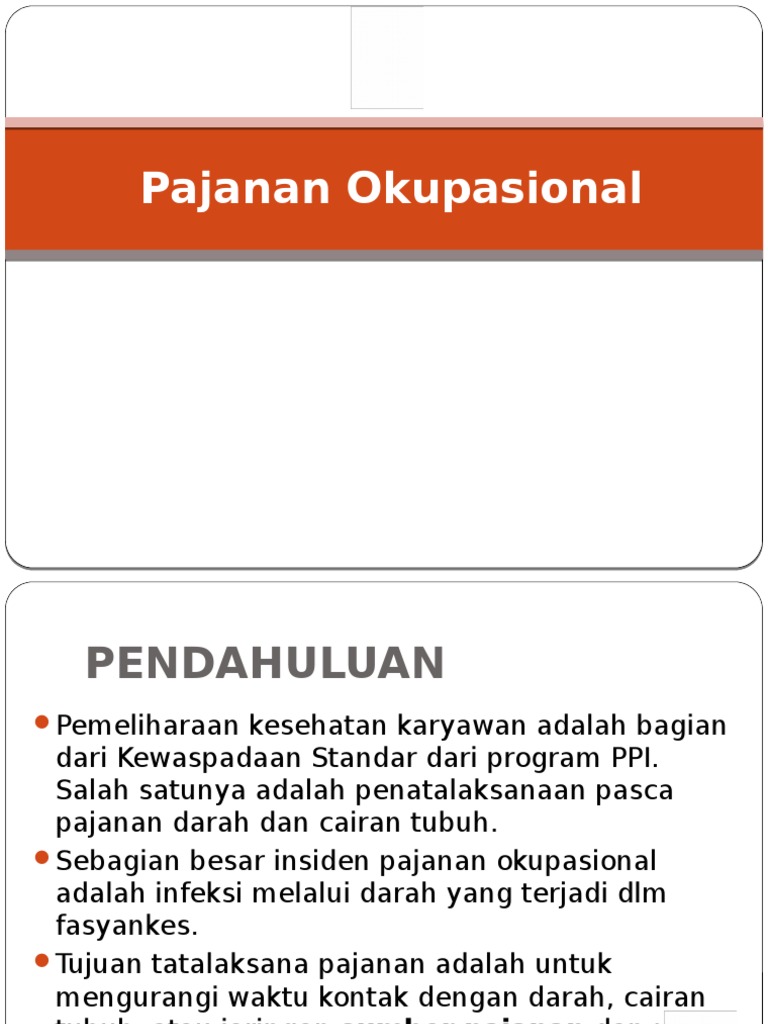 Pajanan OkupasionaL | PDF