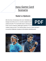 Fantasy Game Card Scenario: Nadal Vs Djokovic