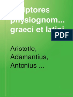 Scriptores Physiognomonie Graeci Et Latini