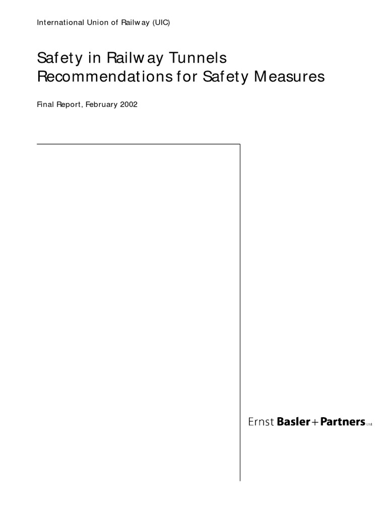 Safety On Railway Tunnels | PDF | Risk | Safety