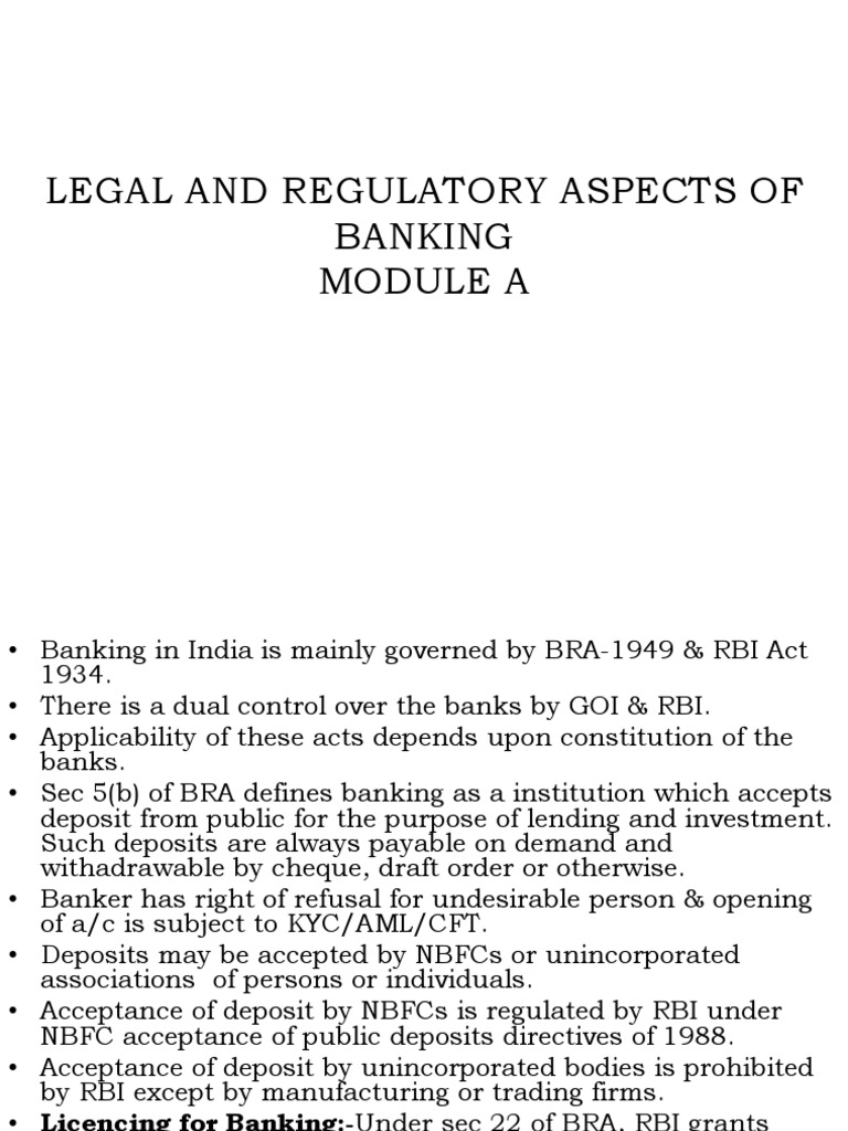 Legal Framework of Banking in India | PDF | Cheque | Reserve Bank Of India