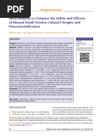 Metaanalisis Perbedaan Fakoemulsifikasi Dan Manual Small