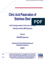 Citric Acid Passivation of Stainless Steels