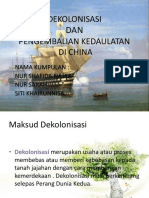 DEKOLONISASI DI CHINA