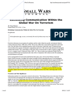 Rethinking Communication Within the Global War on Terrorism