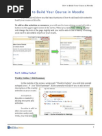 How To Build Your Course in Moodle