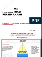 Kuliah 4 - Paradigma Dan Tipologi Perencanaan