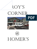 Roy's Corner Menu