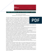 Como Desarrollar Un Pensamiento Critico