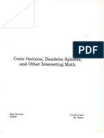 Conic Sections, Dandelin Spheres, and Other Interesting Math