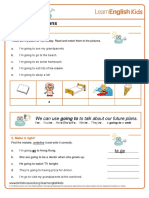 Grammar Games Going To For Plans Worksheet