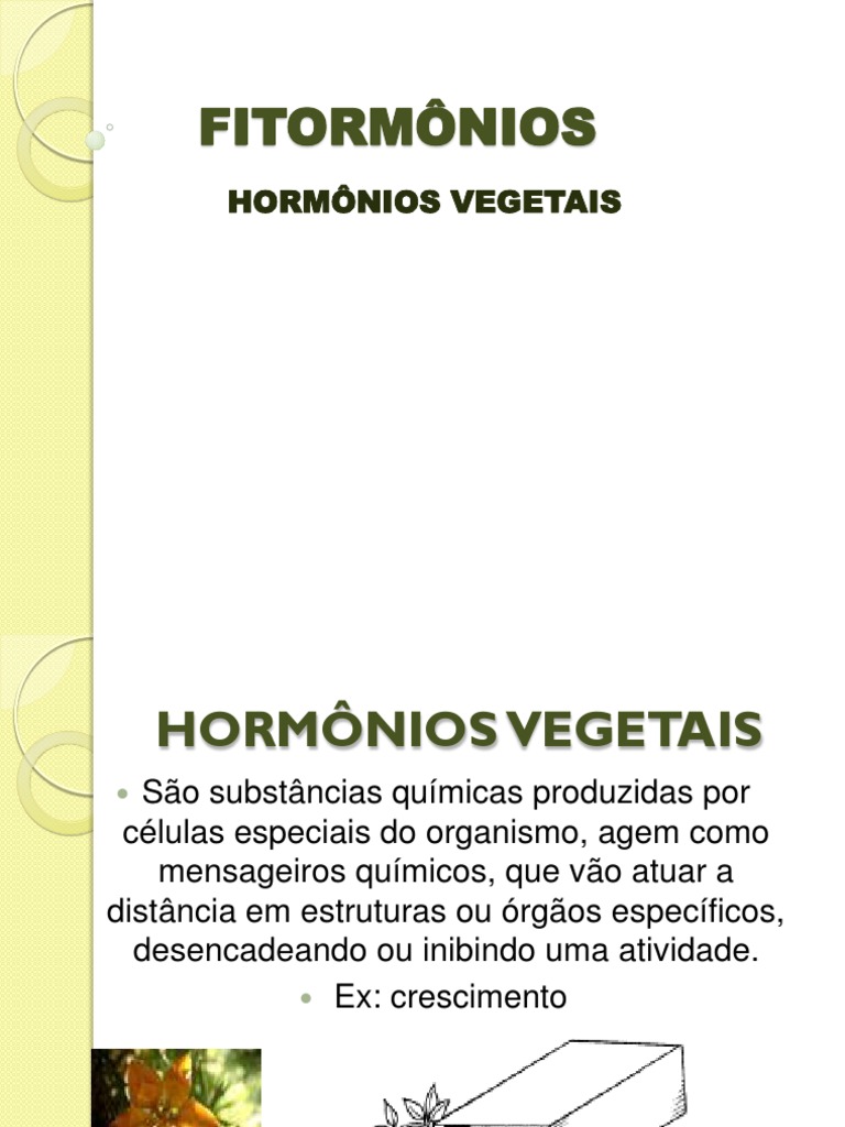 Os principais hormônios vegetais e suas funções no crescimento e ...