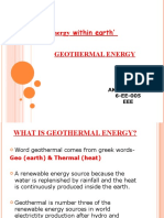 Energy Within Earth': Akhil Kumar 6-EE-005 EEE