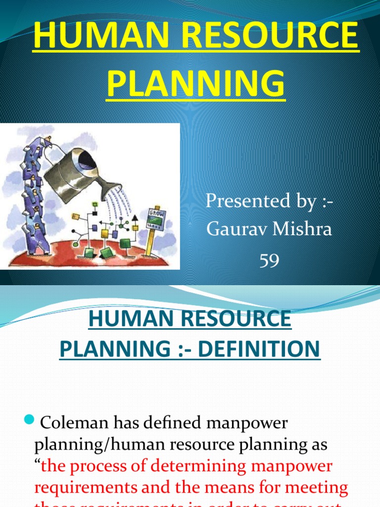 Human Resource Planning Overview | PDF
