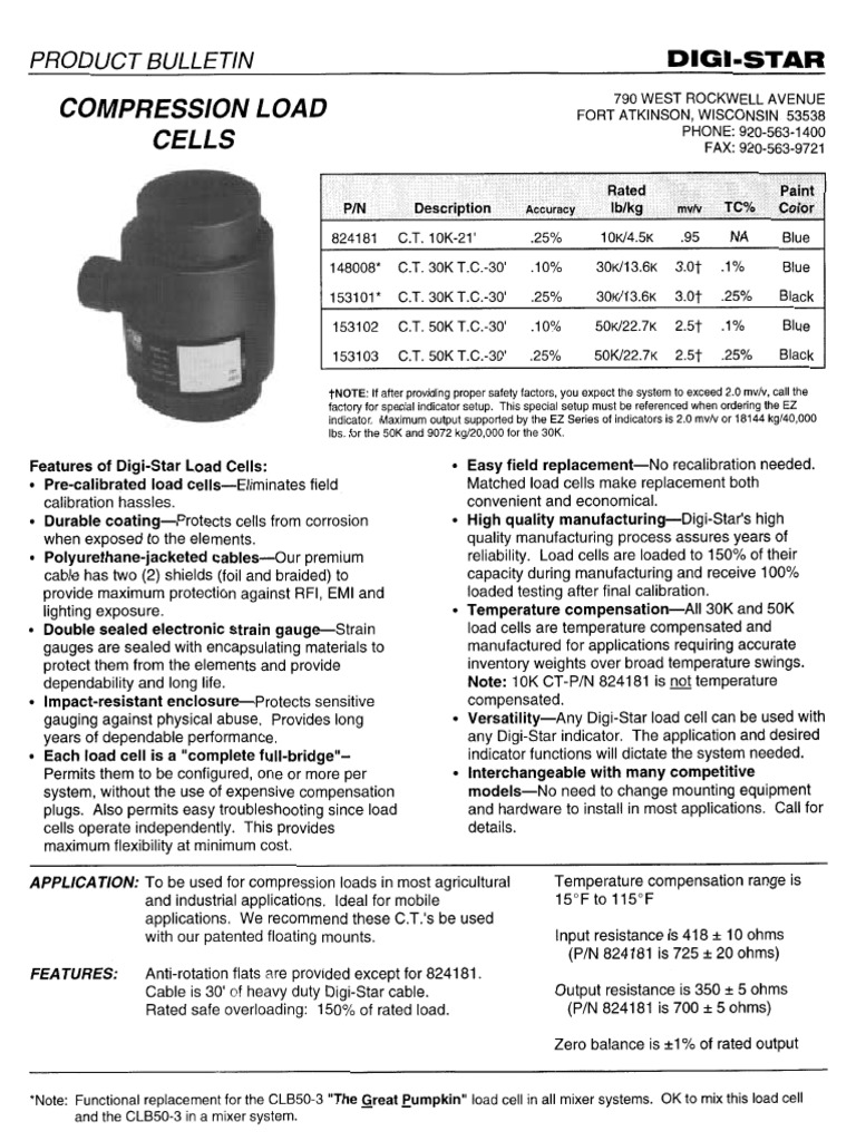 Compression Load Cells | PDF