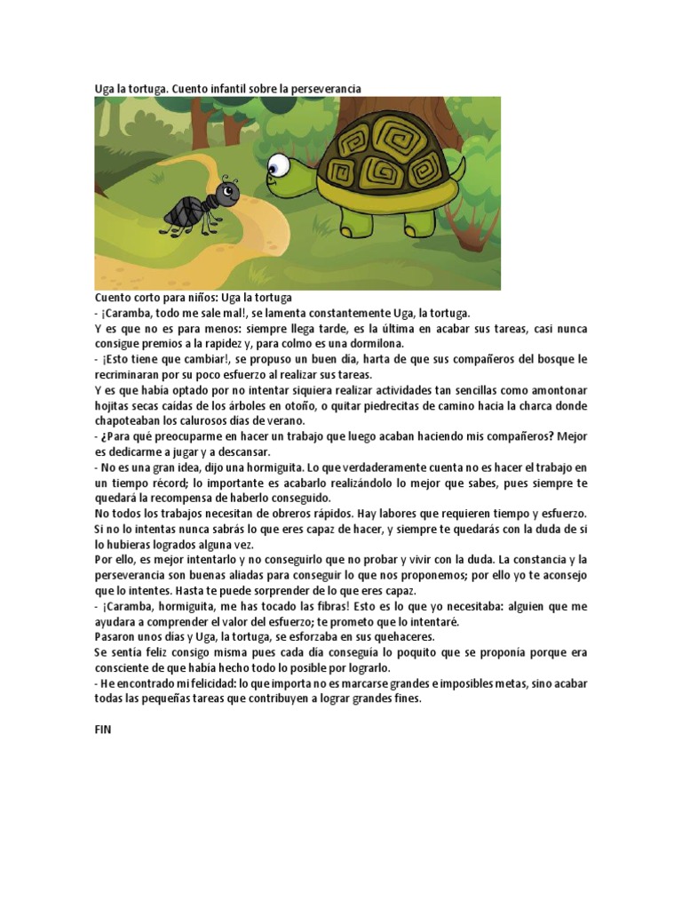 Uga la tortuga: Cuento de perseverancia | PDF | Hogar, jardinería y ...