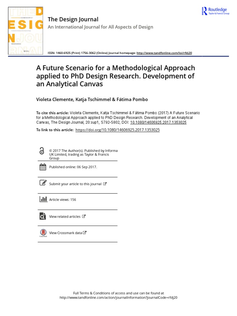 A Future Scenario For A Methodological Approach Applied To PHD Design ...
