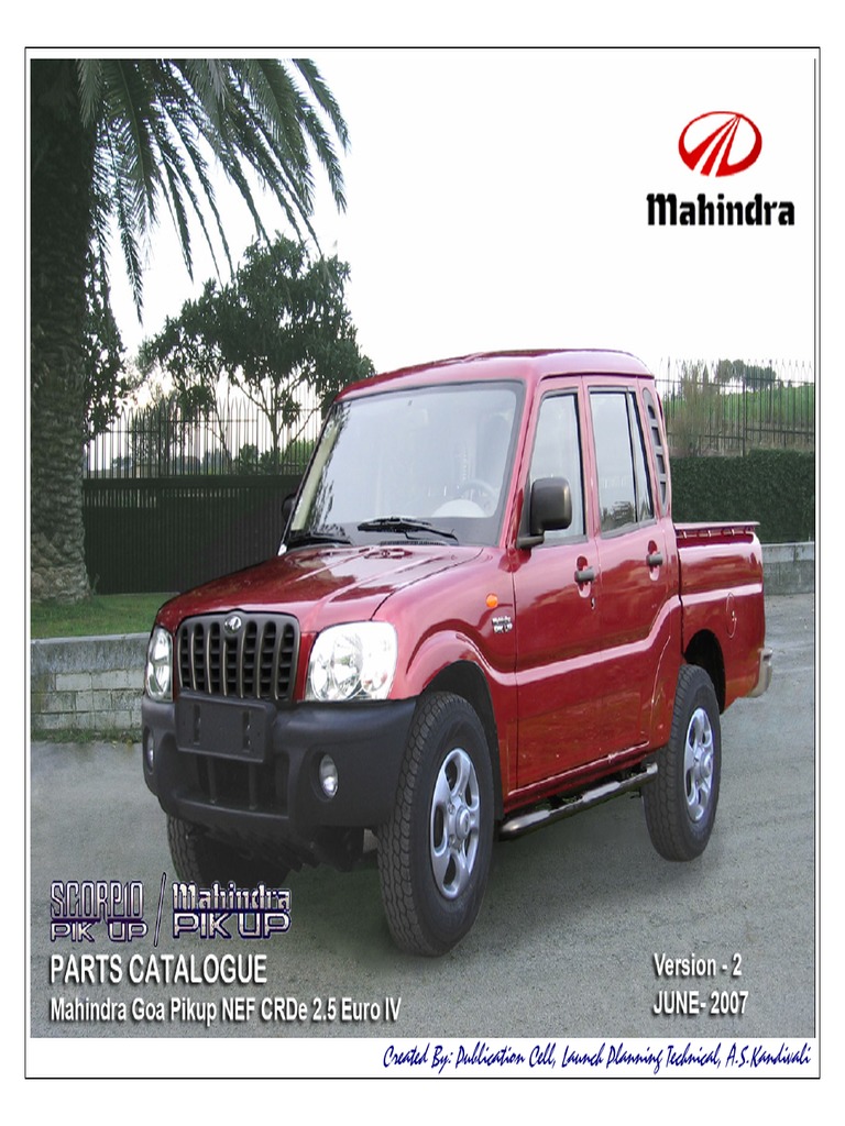 MAHINDRA SCORPIO PARTS CATALOGUE PDF FREE DOWNLOAD intelligence overview