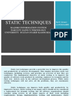 Static Techniques: Majors Information System Fakulty Sains N Teknology University Sultan Syarif Kasim Riau