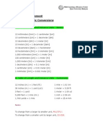 Notes: Measurement Subtopic: Metric Conversions: A. Table of Length and Distance Units - Metric