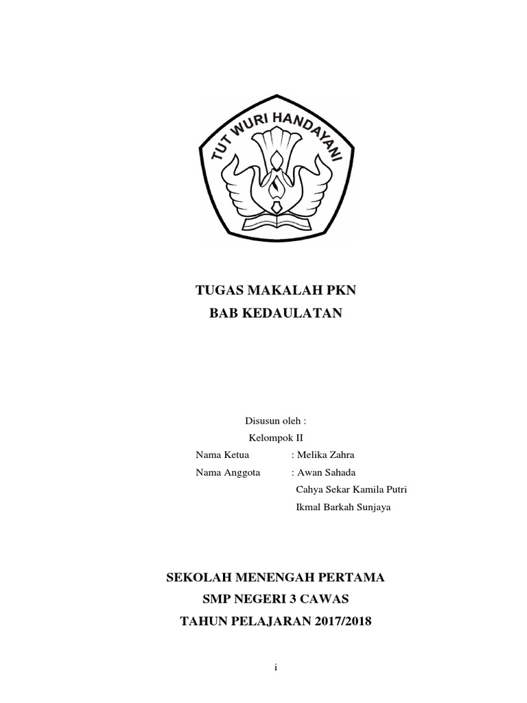 Tugas Makalah Pkn Kedaulatan Di Indonesia