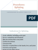 Procedures: Splinting: Northwestern em Orthocurriculum