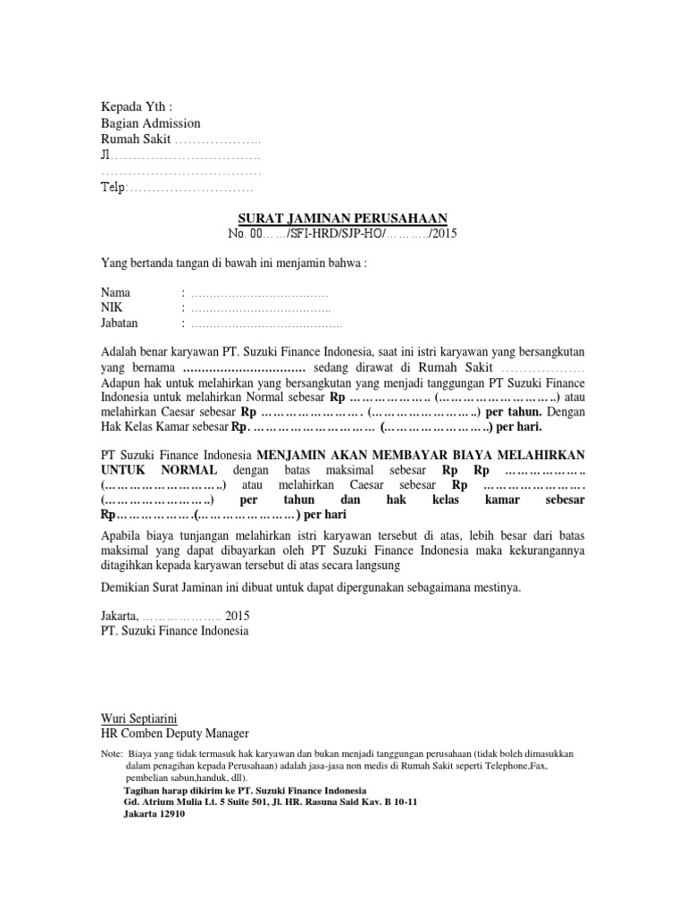 Contoh Surat Pengesahan Surat Sakit