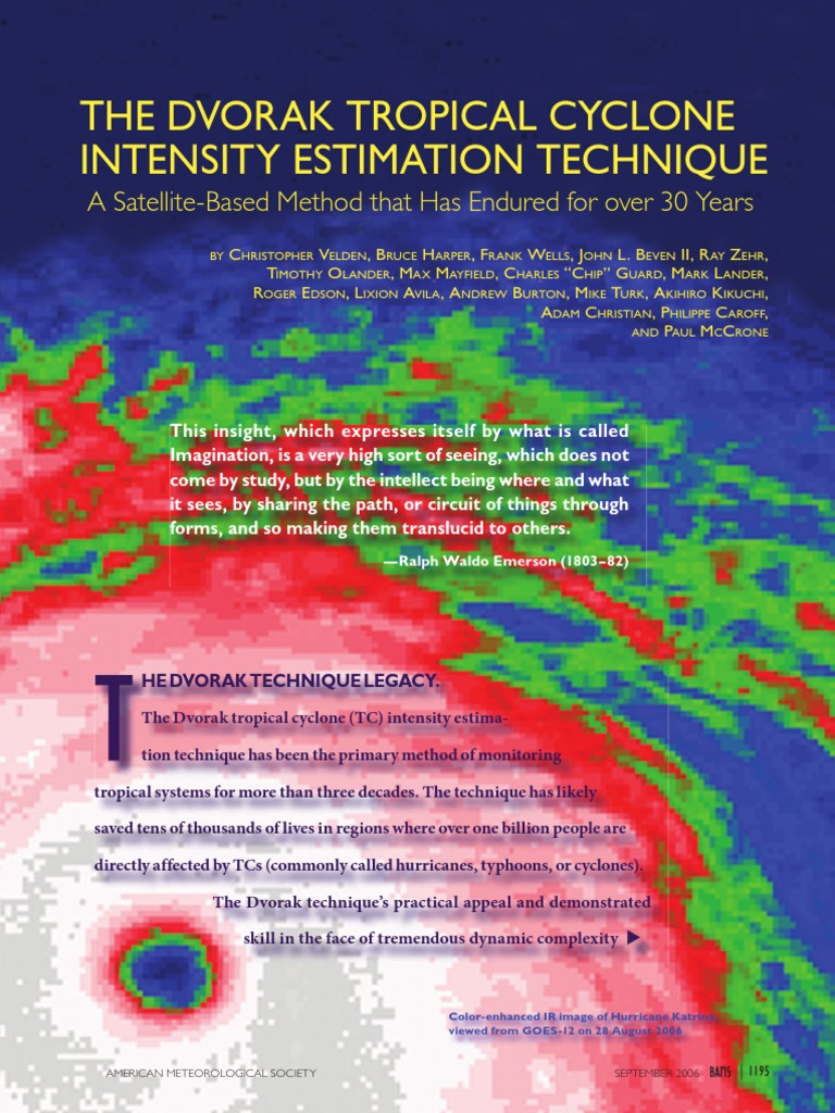 The Dvorak Tropical Cyclone Intensity Estimation Technique | PDF | Eye ...