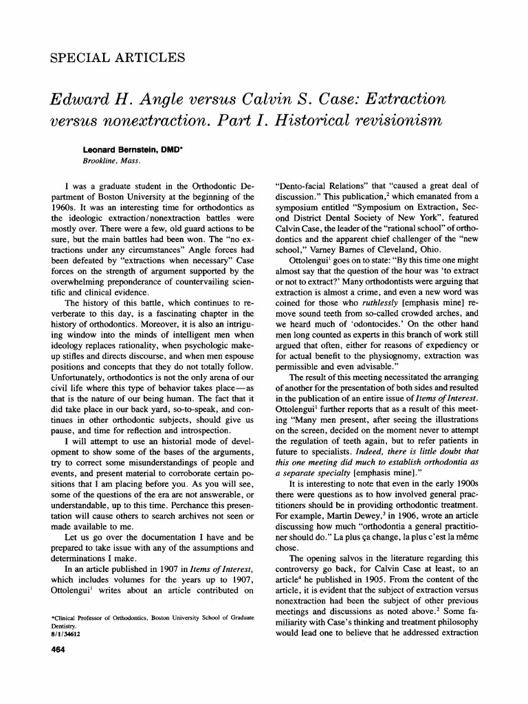 ANgle Calvin Case | Download Free PDF | Orthodontics | Creationism