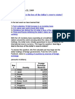 Devalued Dollar Impact