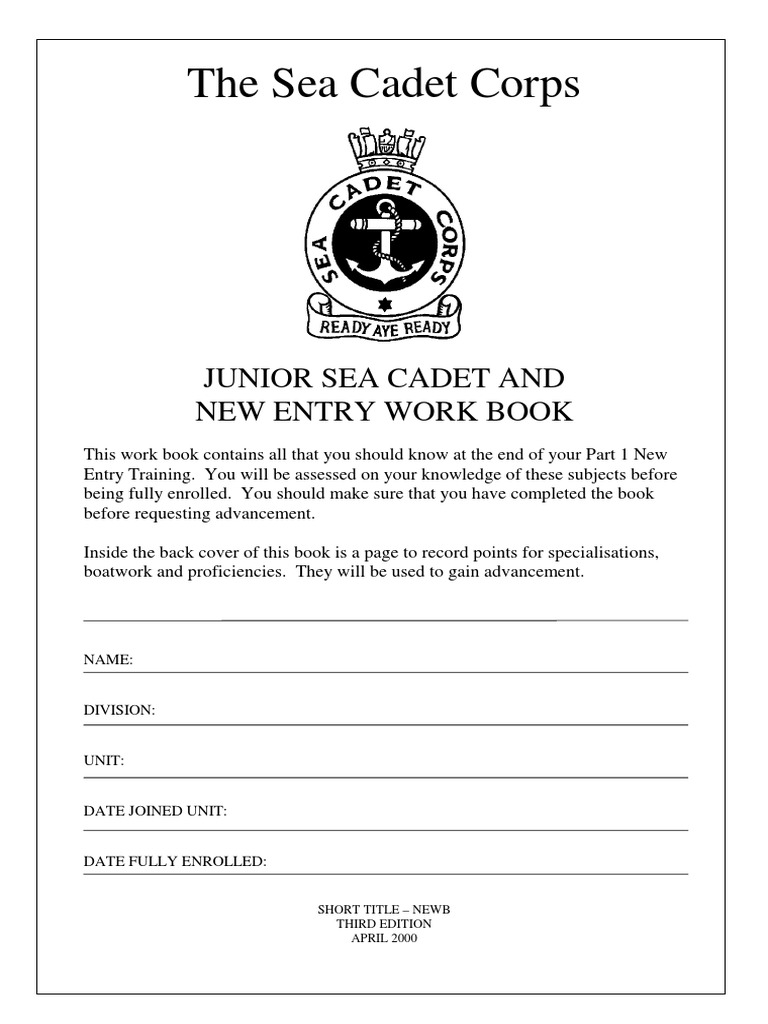 Junior Sea Cadet Training Workbook | PDF | Officer (Armed Forces) | Non ...