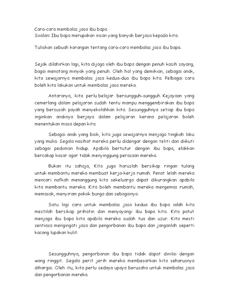 Cara Menghormati Ibu Bapa Pdf