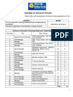 India Bank Recruitment of Specialist Officers Eng